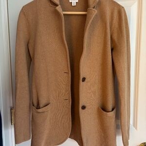J.Crew camel sweater blazer